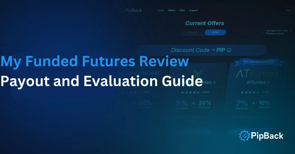 A title card for the My Funded Futures review.