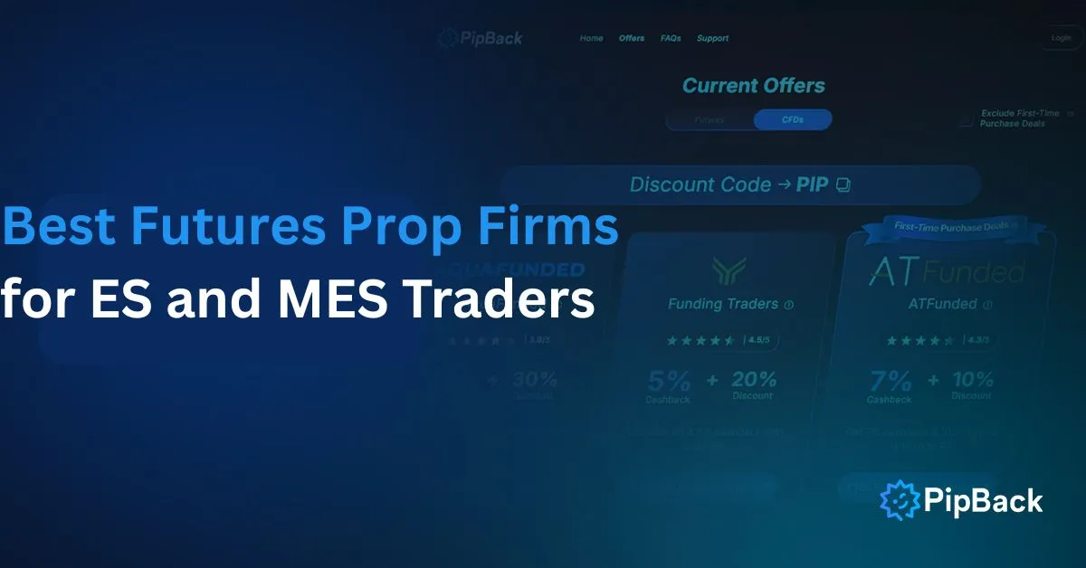 A title card for the article on the Best Futures Prop Firms for ES and MES Traders.